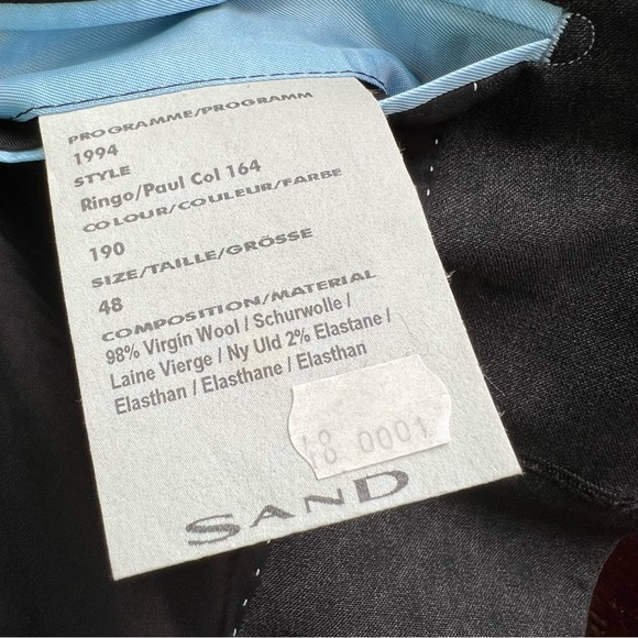 Sand Copenhagen Wool Blend Gray Blazer.  Size EU48/US38 - Picture 10 of 11